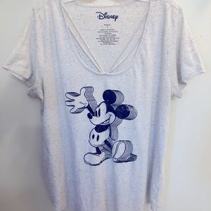 DISNEY MICKEY MOUSE IVORY CONFETTI LATTICE TOP